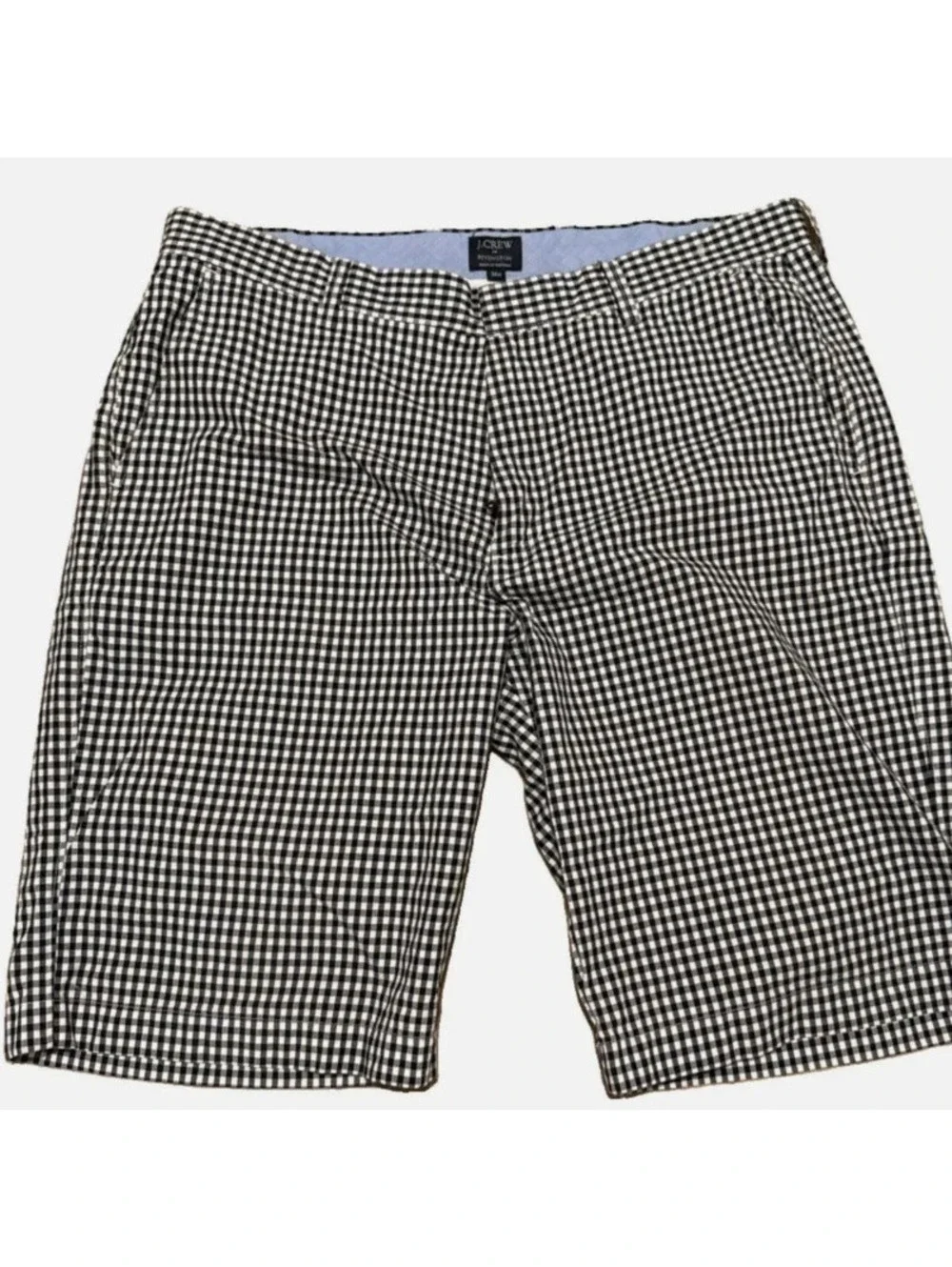J.Crew Rivington Gingham Shorts – Black/White